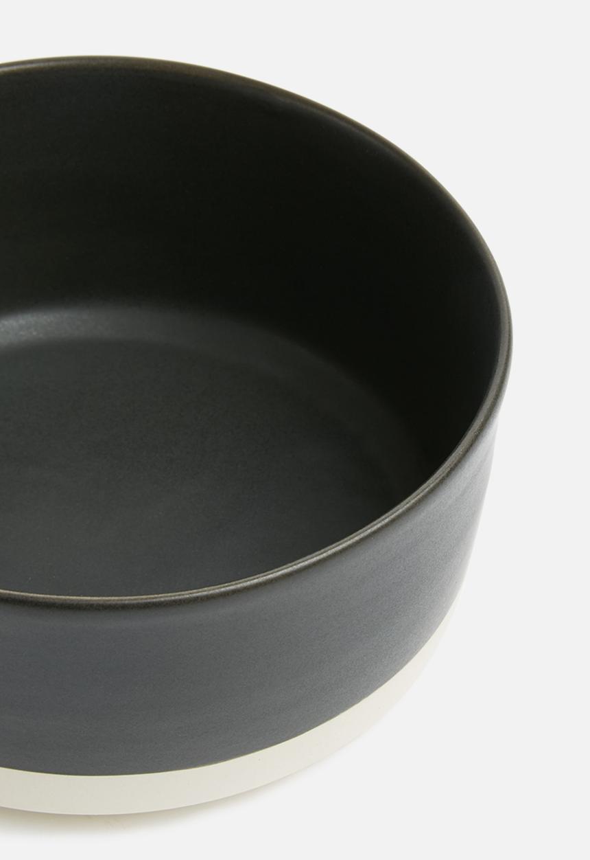 Urchin Art - Urban edge salad bowl - black & white