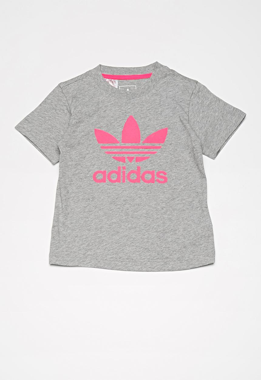 adidas Originals - Trefoil tee - pink & grey 