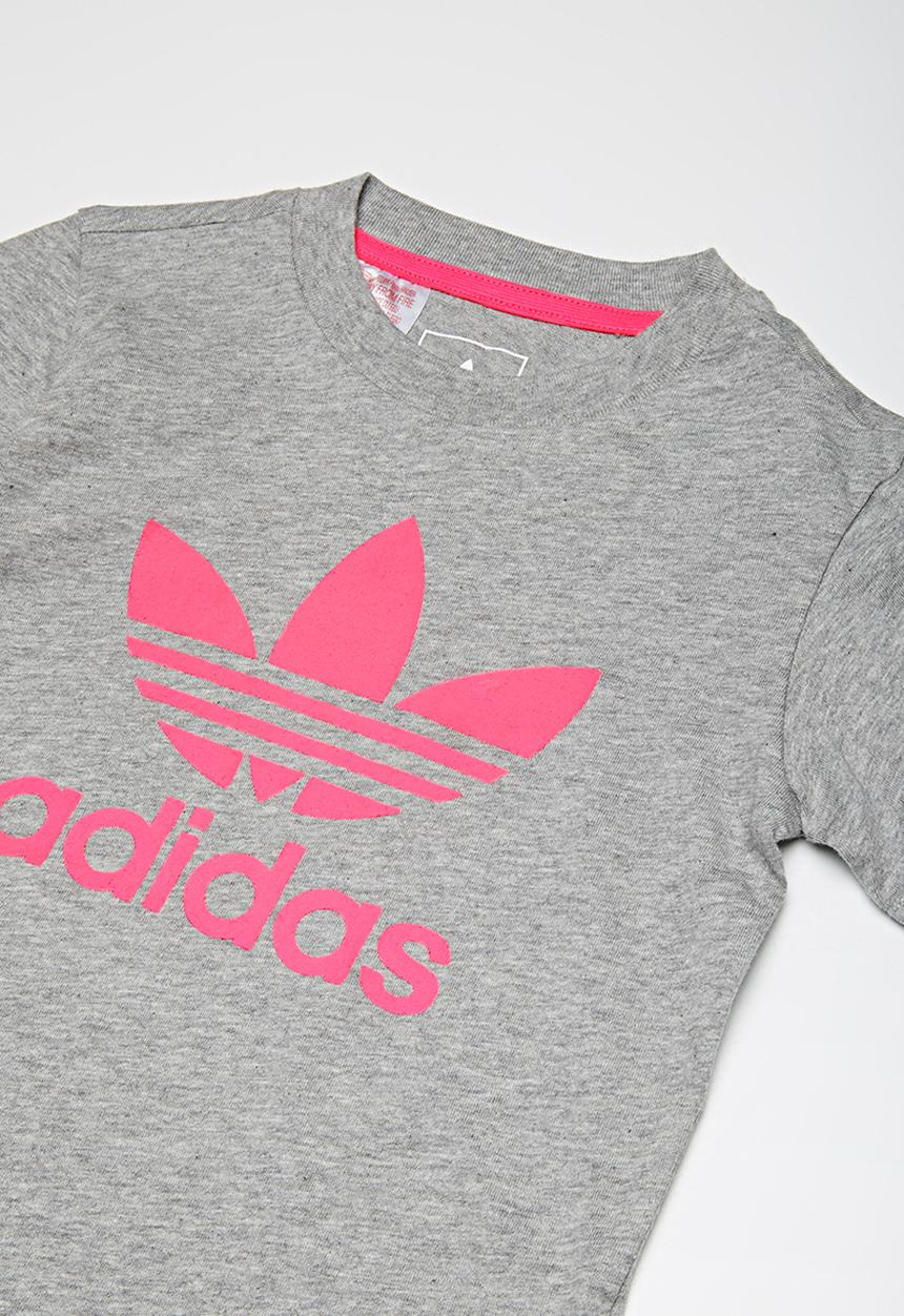 adidas Originals - Trefoil tee - pink & grey 