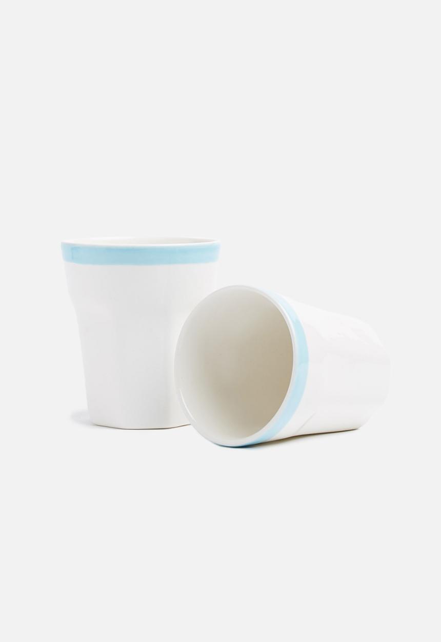 Urchin Art - Indie mug set of 2 - blue