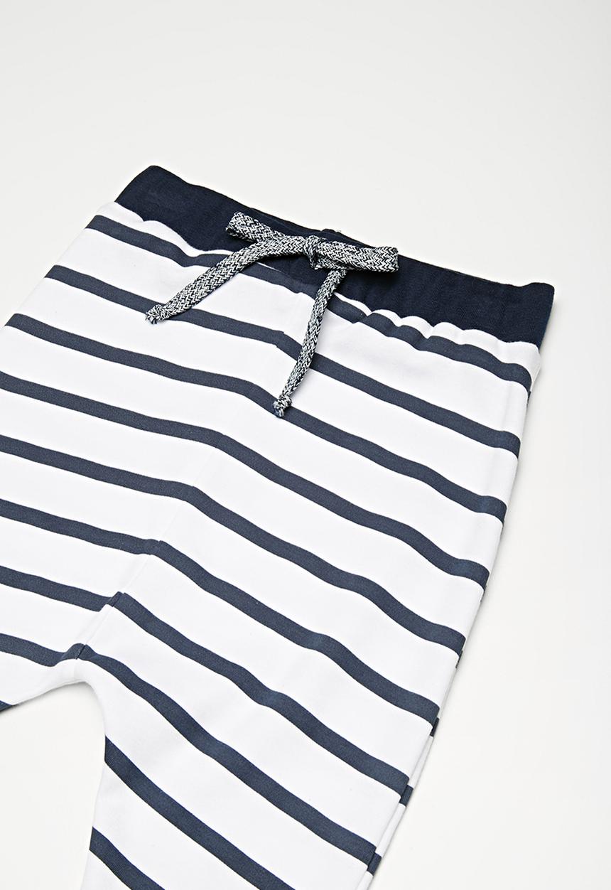 dailyfriday - Kids girls traveller pants - blue & white 