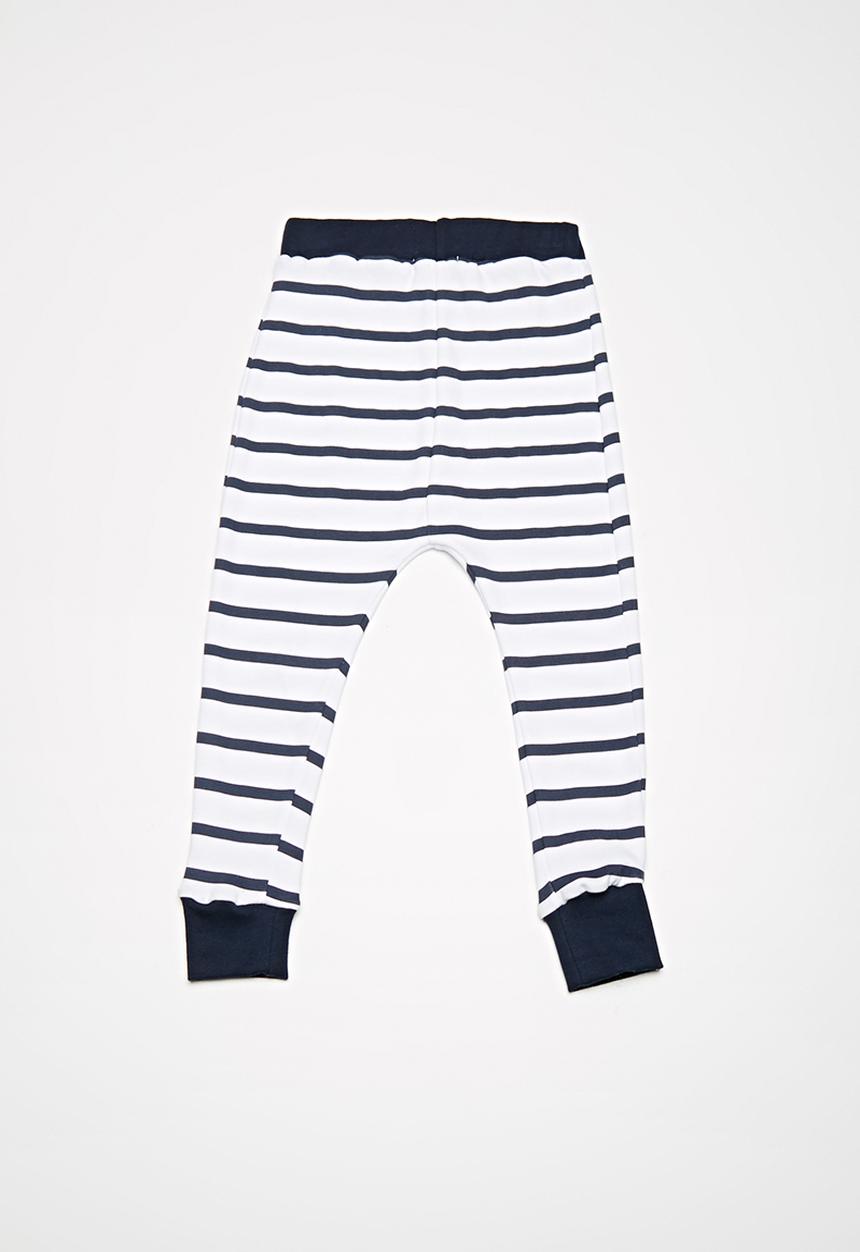 dailyfriday - Kids girls traveller pants - blue & white 