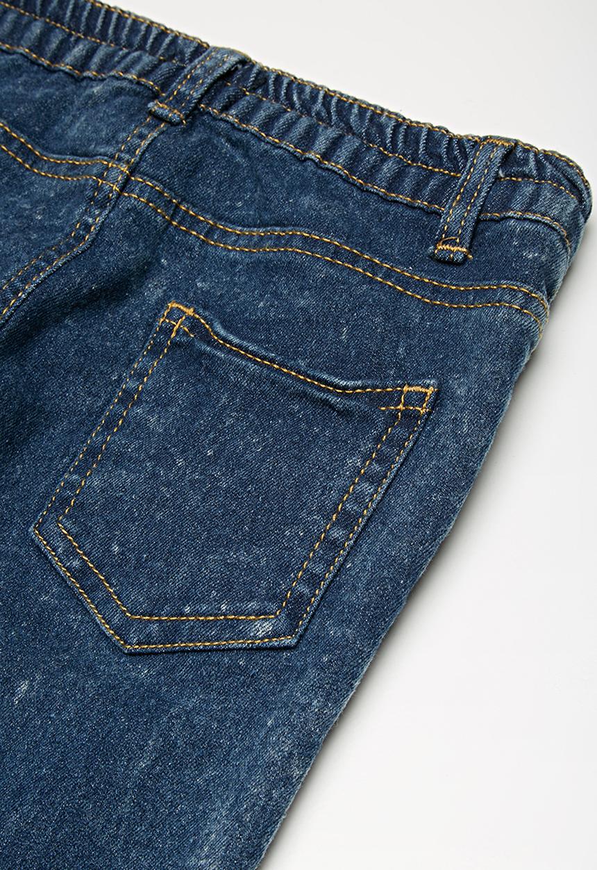 basicthread - Kids acid wash denim joggers - blue