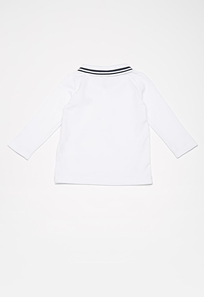 Name It - Kids boys long sleeve polo top - white