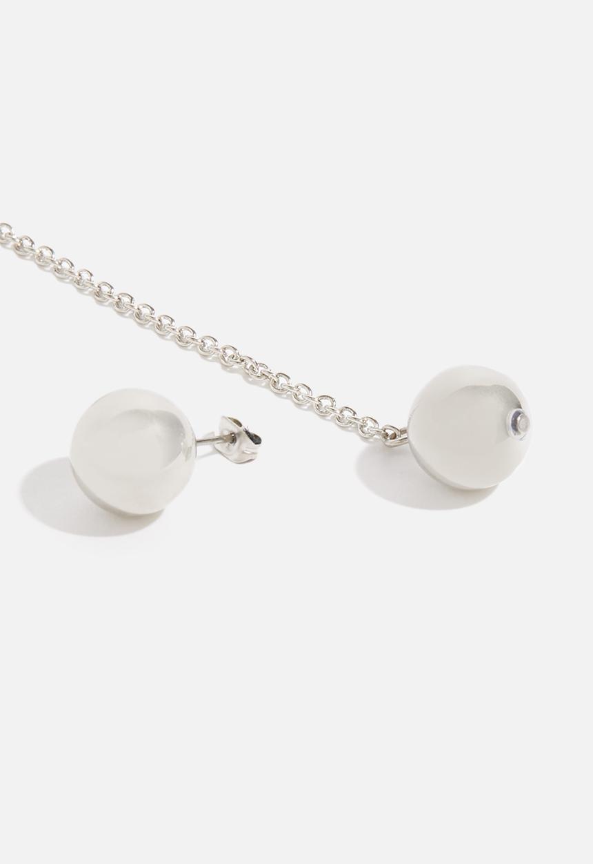 Vero Moda - Elain asymmetric earring set - silver 