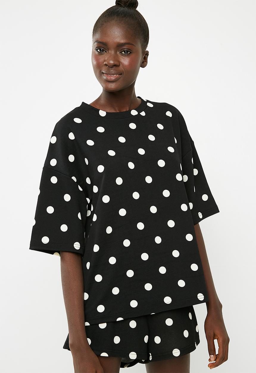 Superbalist - Spot boxy tee - black & white 