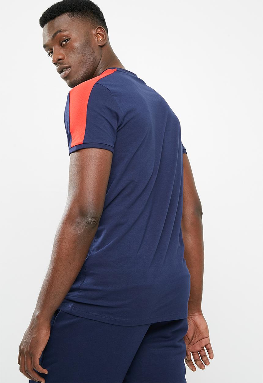 PUMA - Classics T7 slim tee - navy & red 