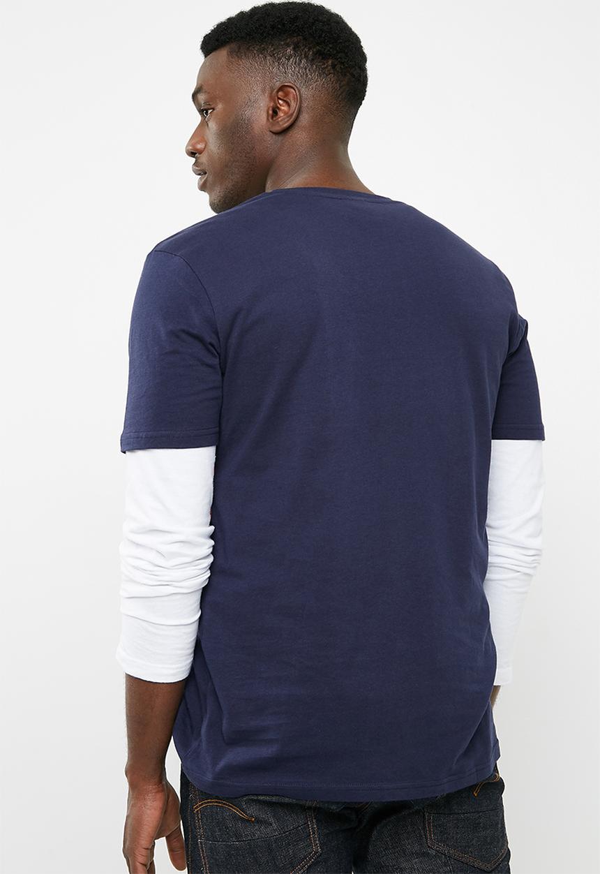 PUMA - Graphic logo block tee - navy 