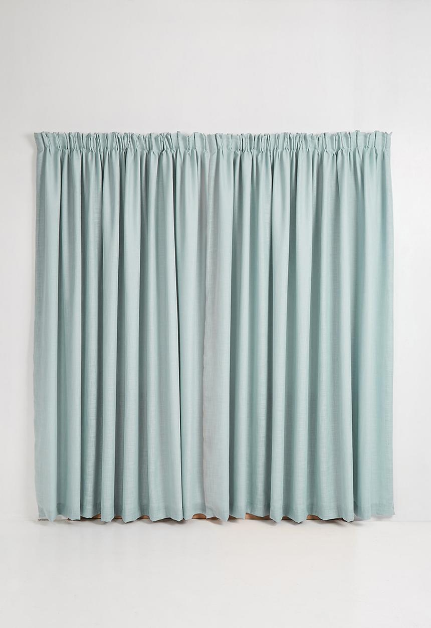 Sixth Floor - Taped lined curtain - duck egg