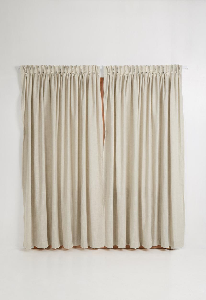 Sixth Floor - Taped unlined curtain - natural