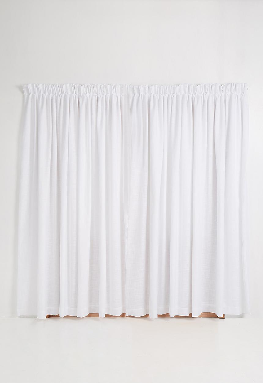 Sixth Floor - Taped lined curtain - white 