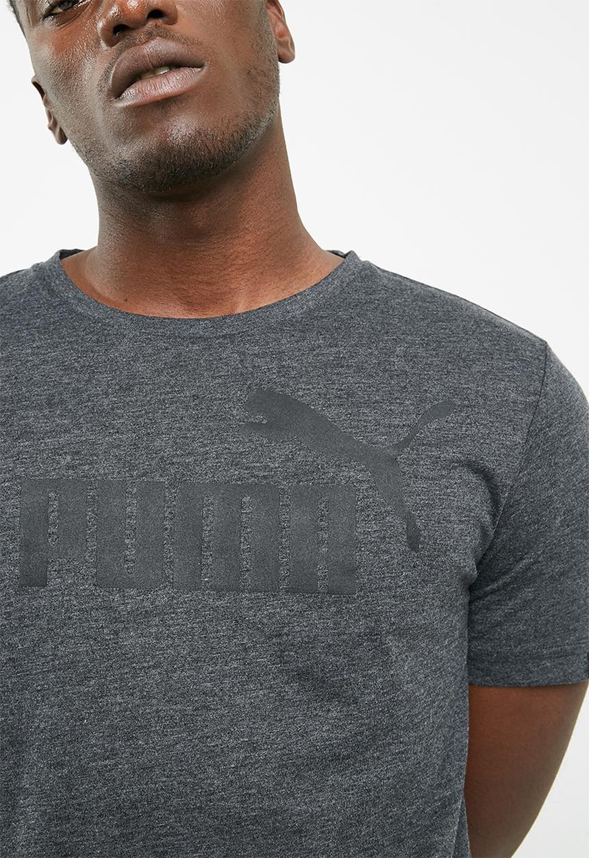 PUMA - ESS No1 heather tee - charcoal