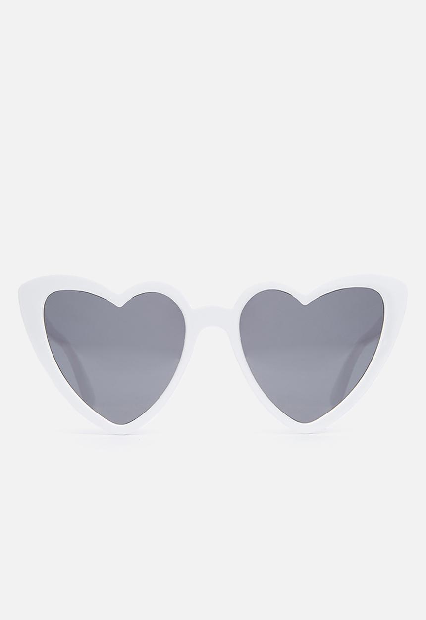 Missguided - Heart sunglasses - white 