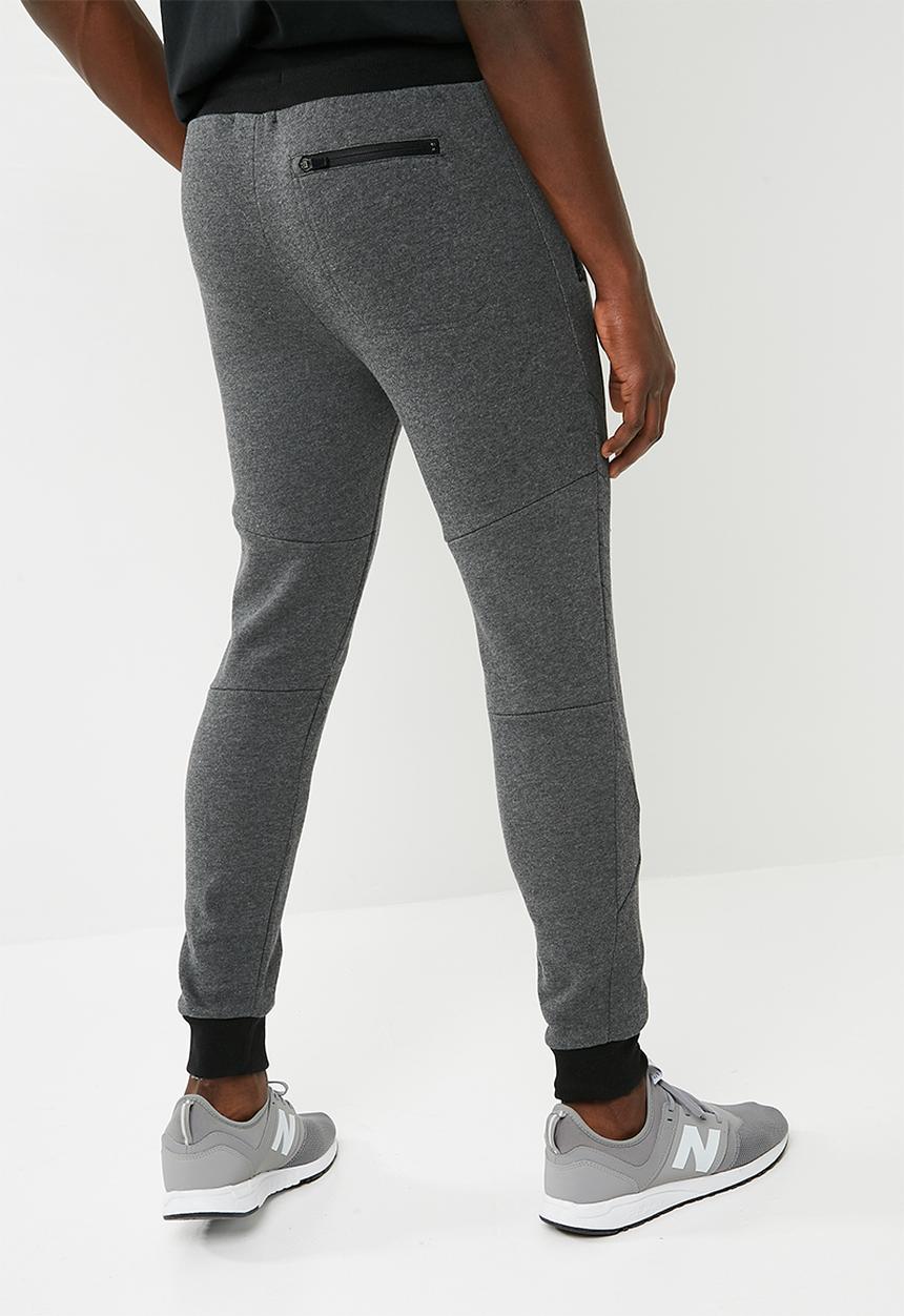 basicthread - Panel gym sweat pant - grey 
