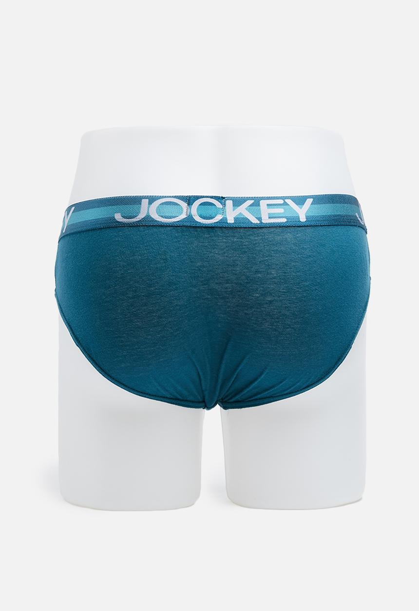 Jockey - Colour lab 3 pack briefs - blue & grey 