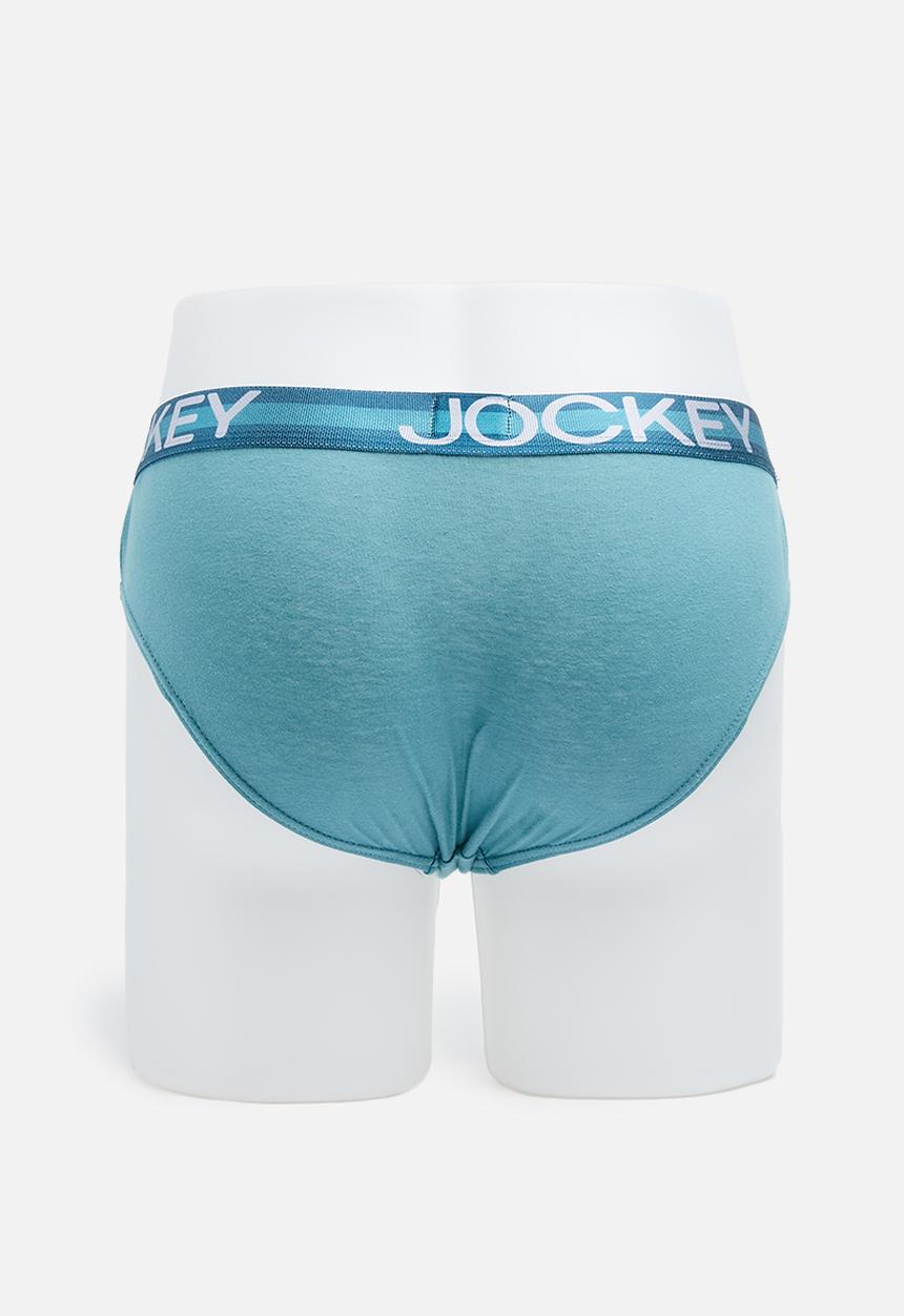 Jockey - Colour lab 3 pack briefs - blue & grey 