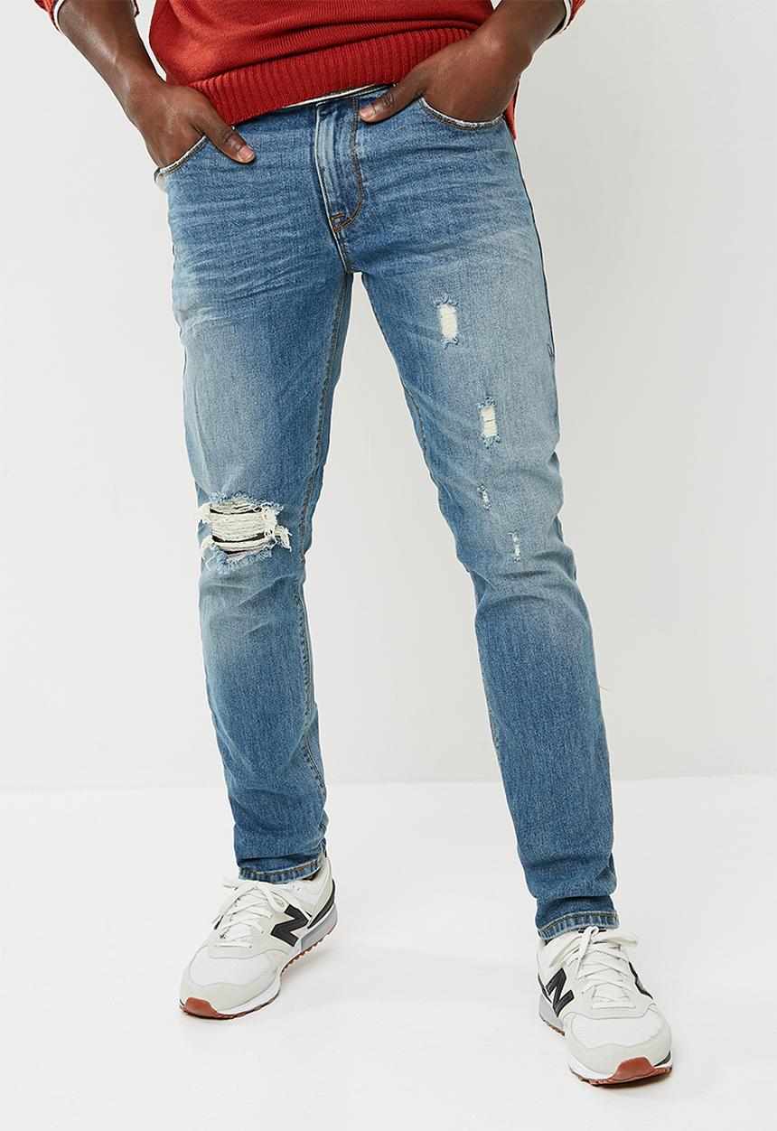 Superbalist - Slim abrasion jeans - blue