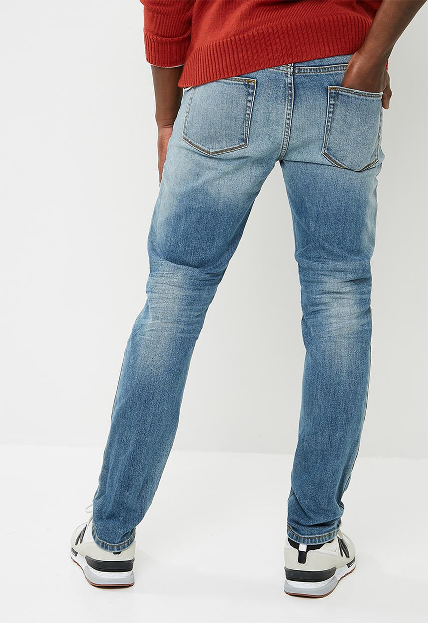 Superbalist - Slim abrasion jeans - blue