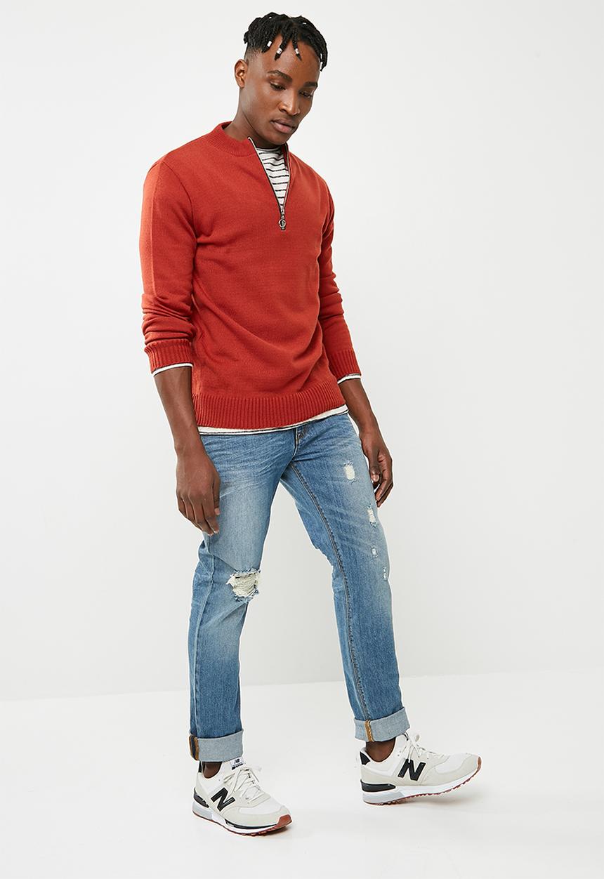 Superbalist - Slim abrasion jeans - blue