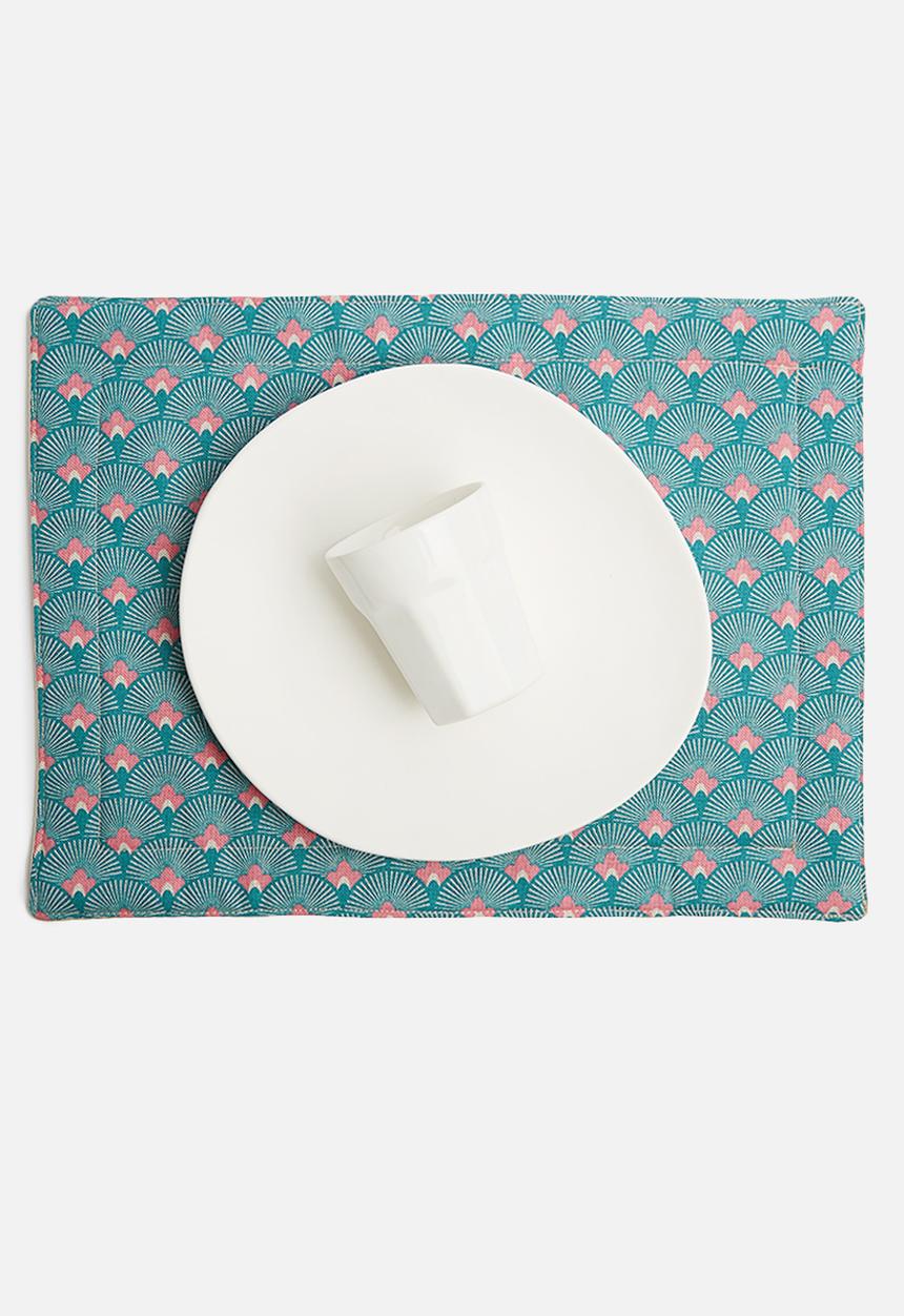 Grey Gardens - Fan placemat set of 2 - multi