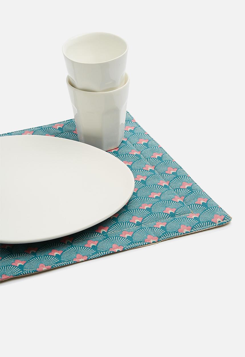 Grey Gardens - Fan placemat set of 2 - multi
