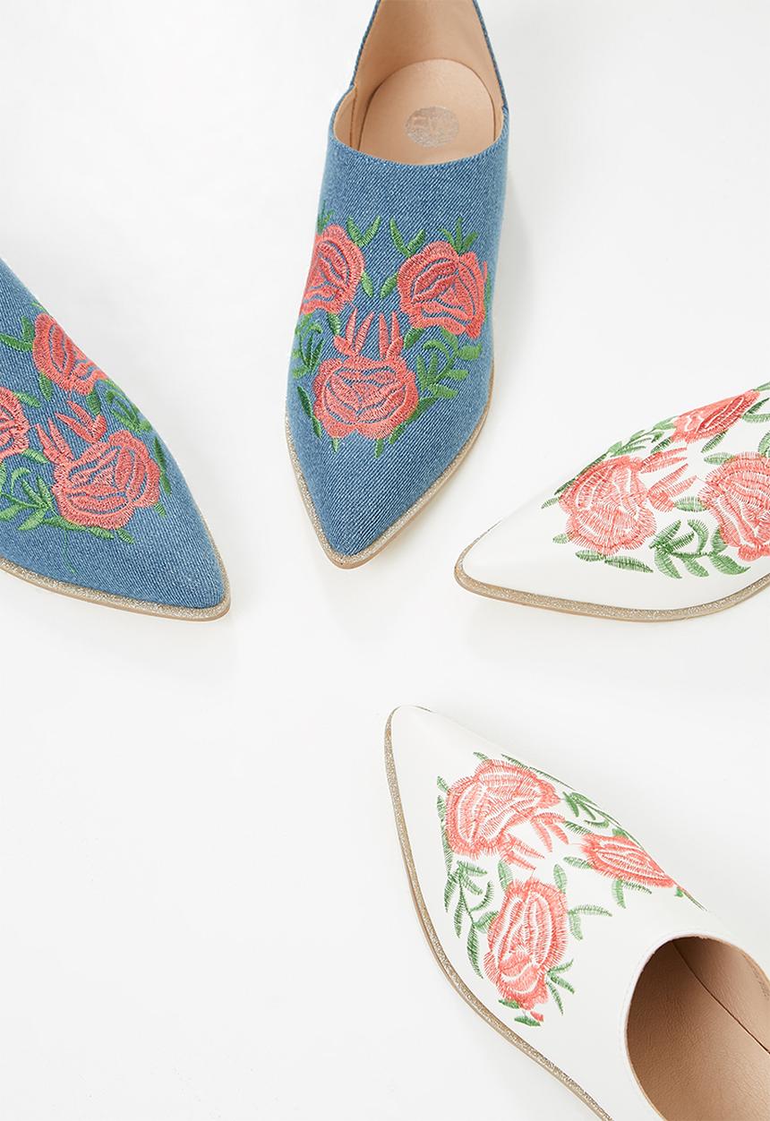 Footwork - Tabitha slip-on - white 