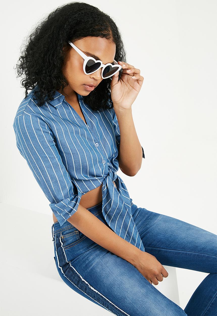 Missguided - Heart sunglasses - white 