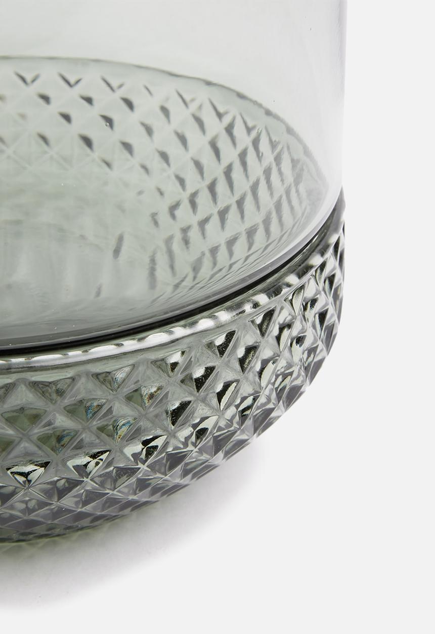 Present Time - Gem vase - glass grayed jade