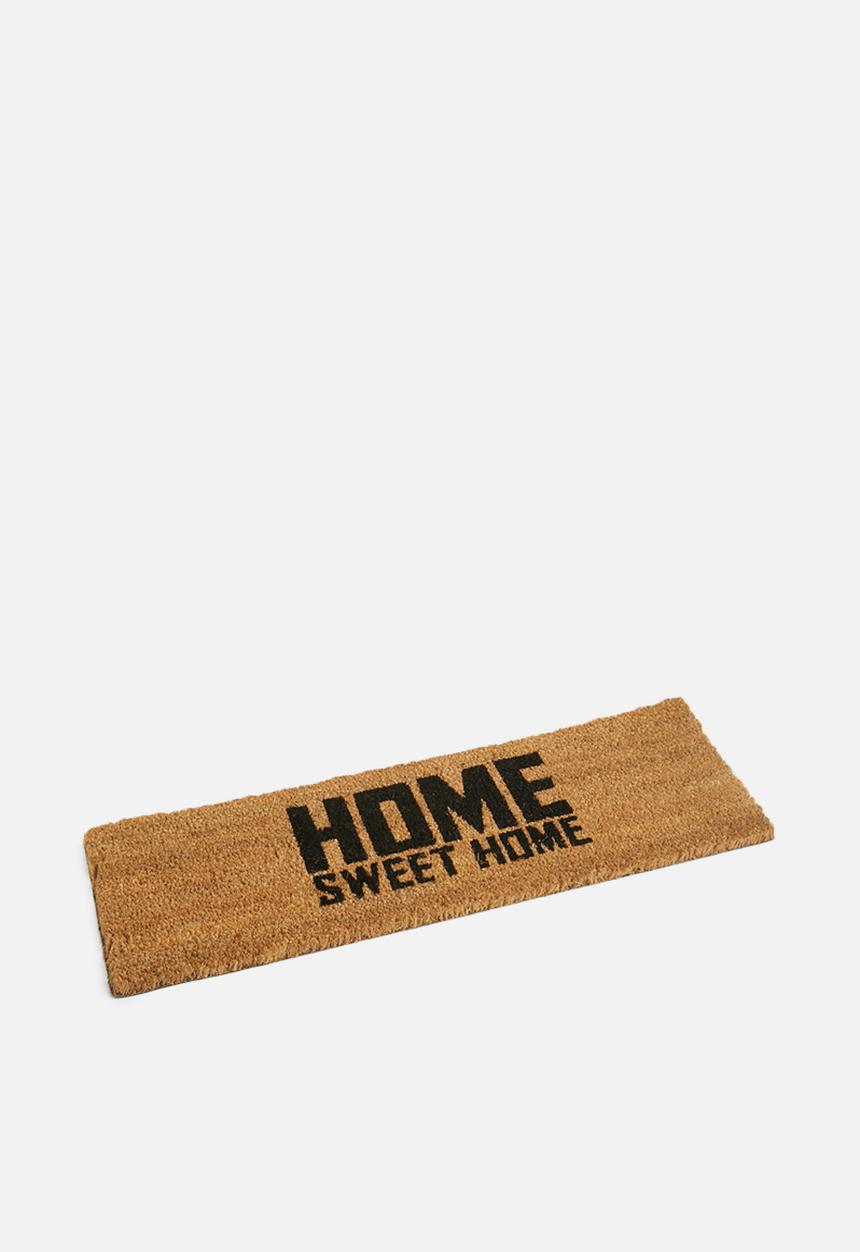 Present Time - Welcome door mat - multi black coir