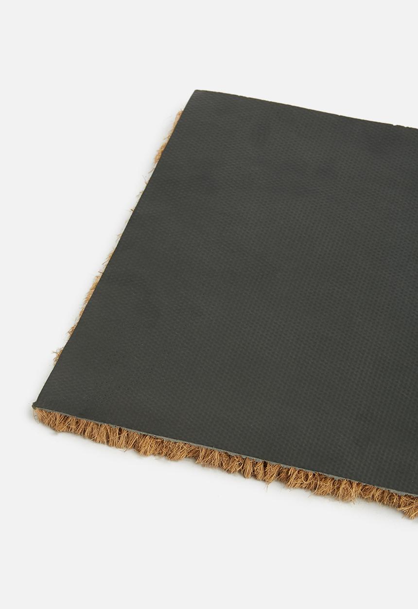 Present Time - Welcome door mat - multi black coir