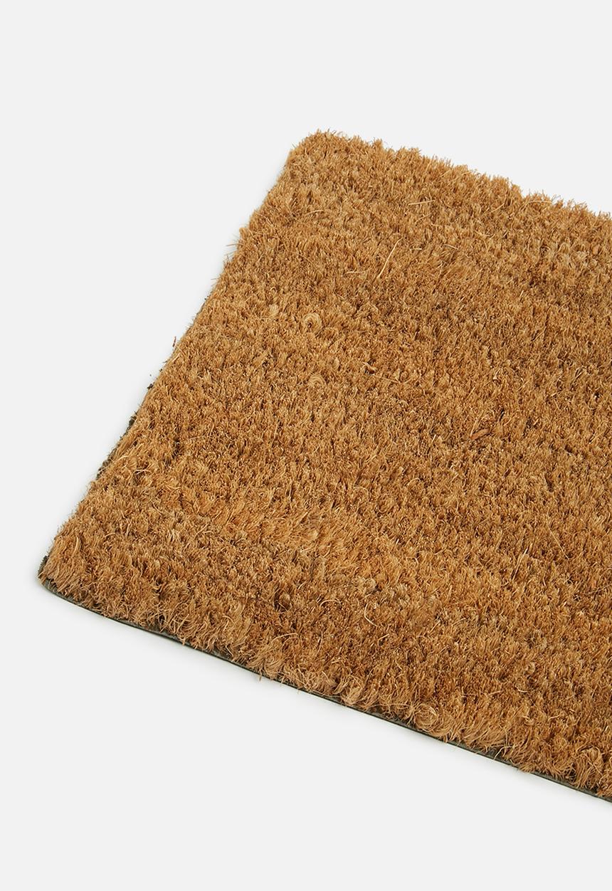 Present Time - Welcome door mat - multi black coir