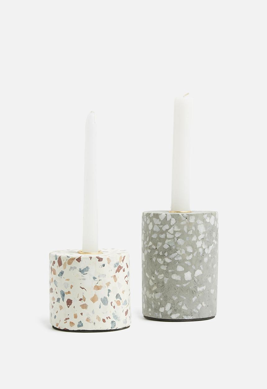 Present Time - Terrazzo candle holder - multi