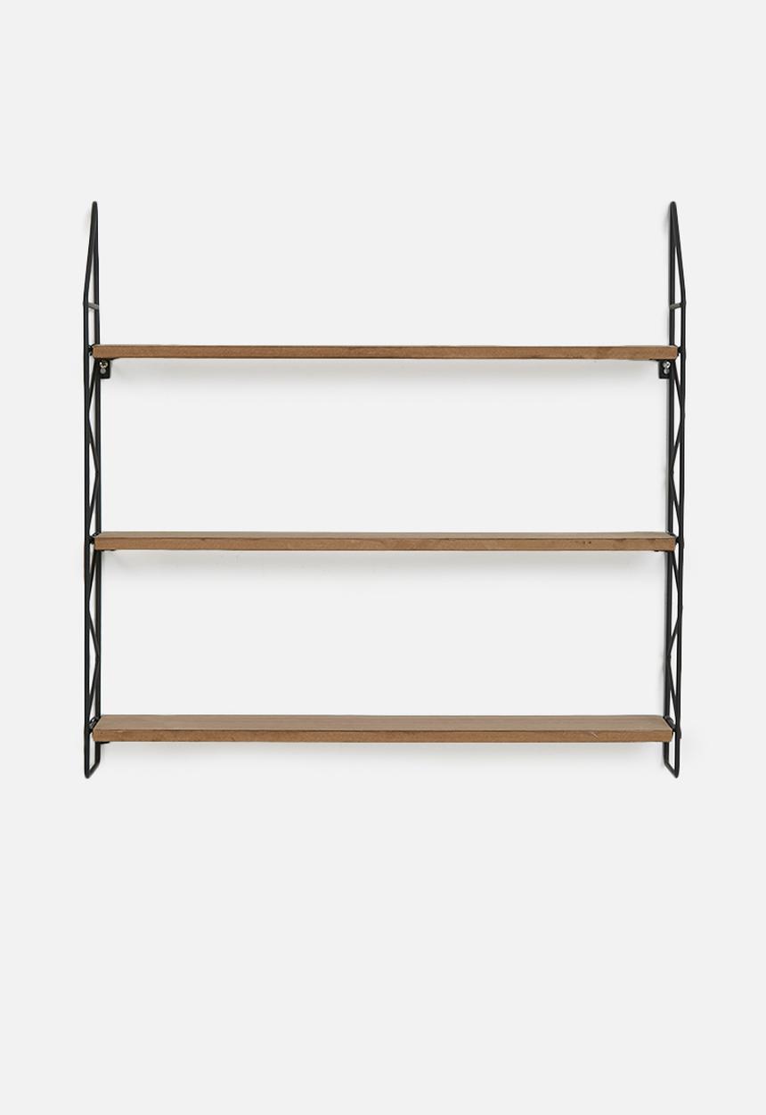 Present Time - Zig zag wall rack - black