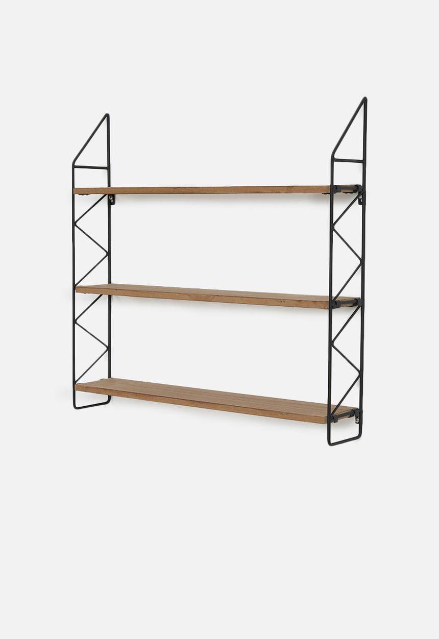 Present Time - Zig zag wall rack - black