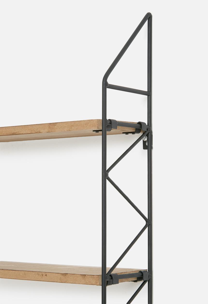 Present Time - Zig zag wall rack - black
