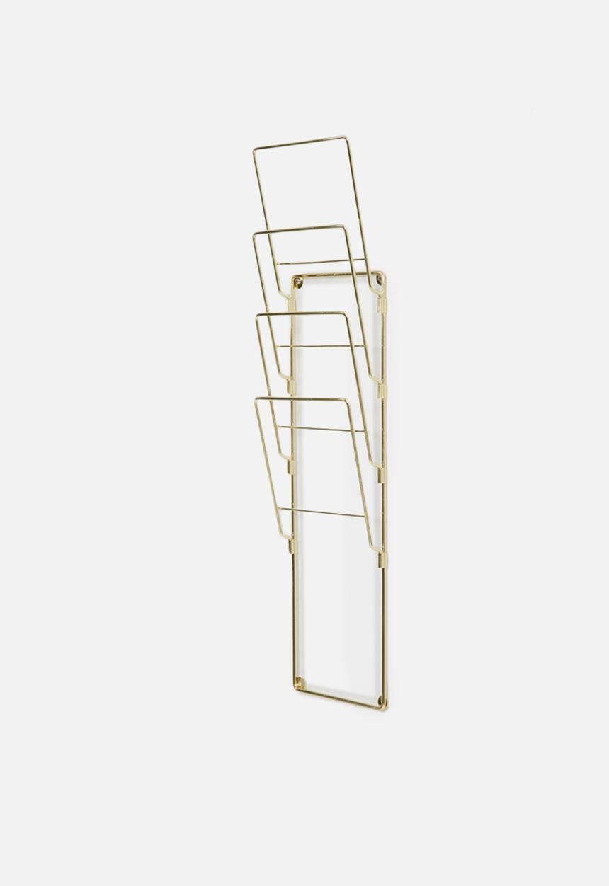 Present Time - Magazine rack - gold
