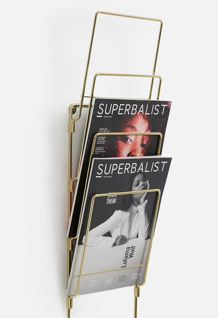 Present Time - Magazine rack - gold