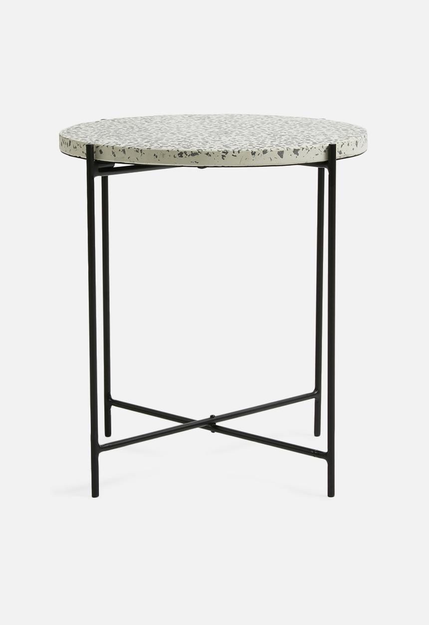 Present Time - Terrazzo side table - black