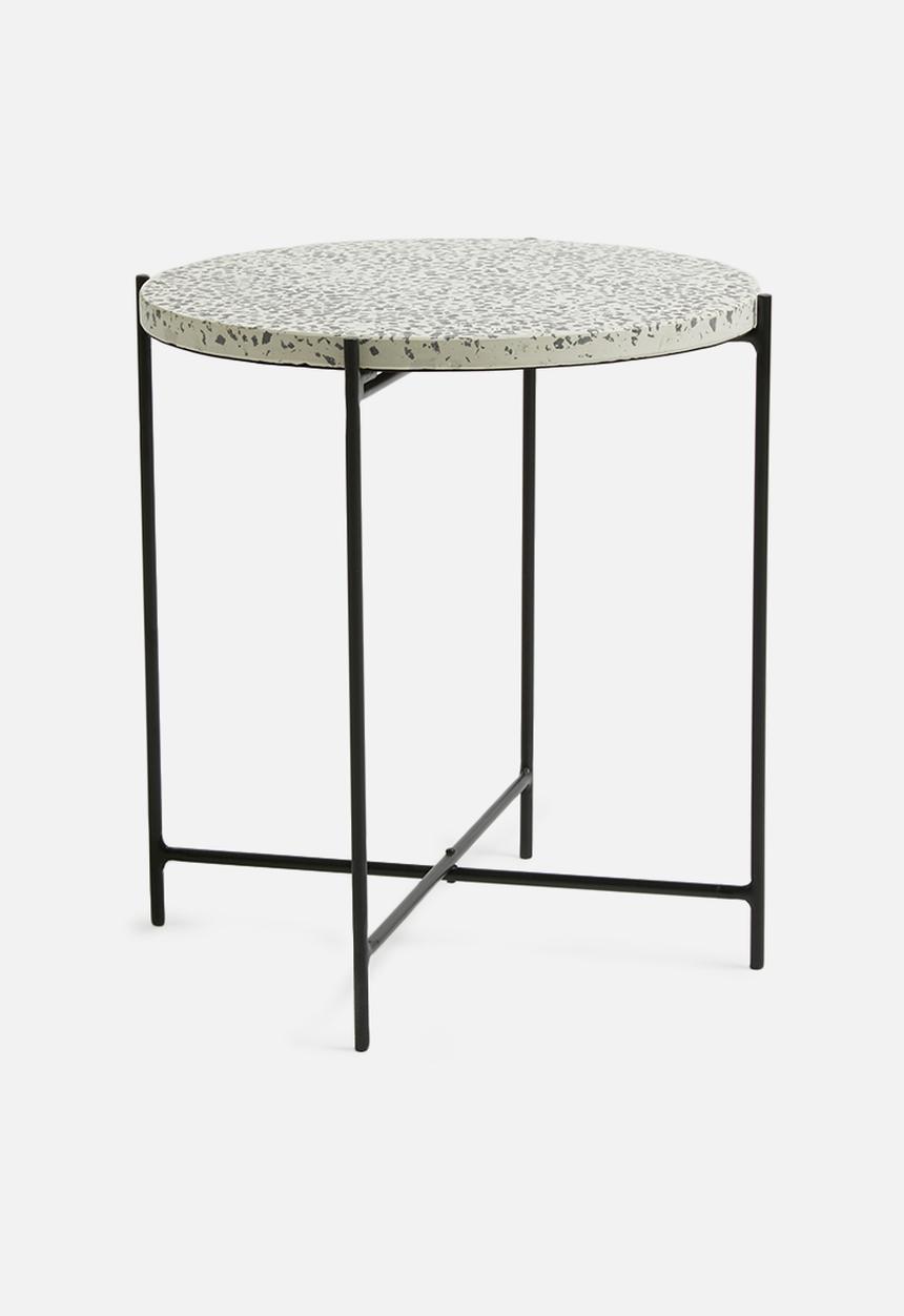 Present Time - Terrazzo side table - black