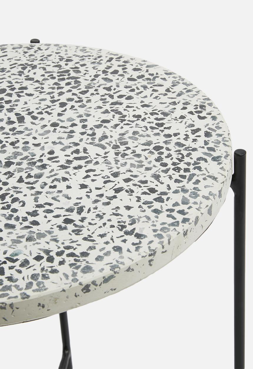 Present Time - Terrazzo side table - black