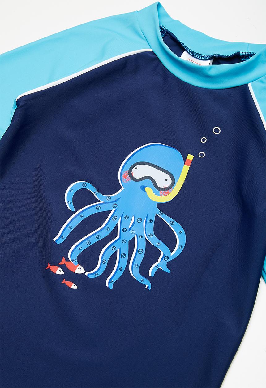 MINOTI - Kids boys octopus rash set - navy 