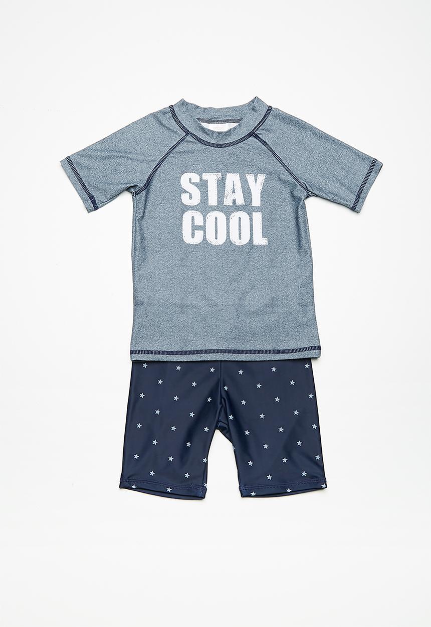 MINOTI - Kids boys stay cool rash set - grey 