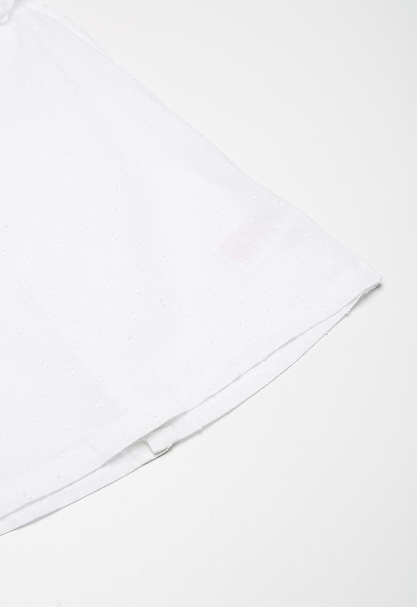 MINOTI - Kids girls textured woven shirt - white 