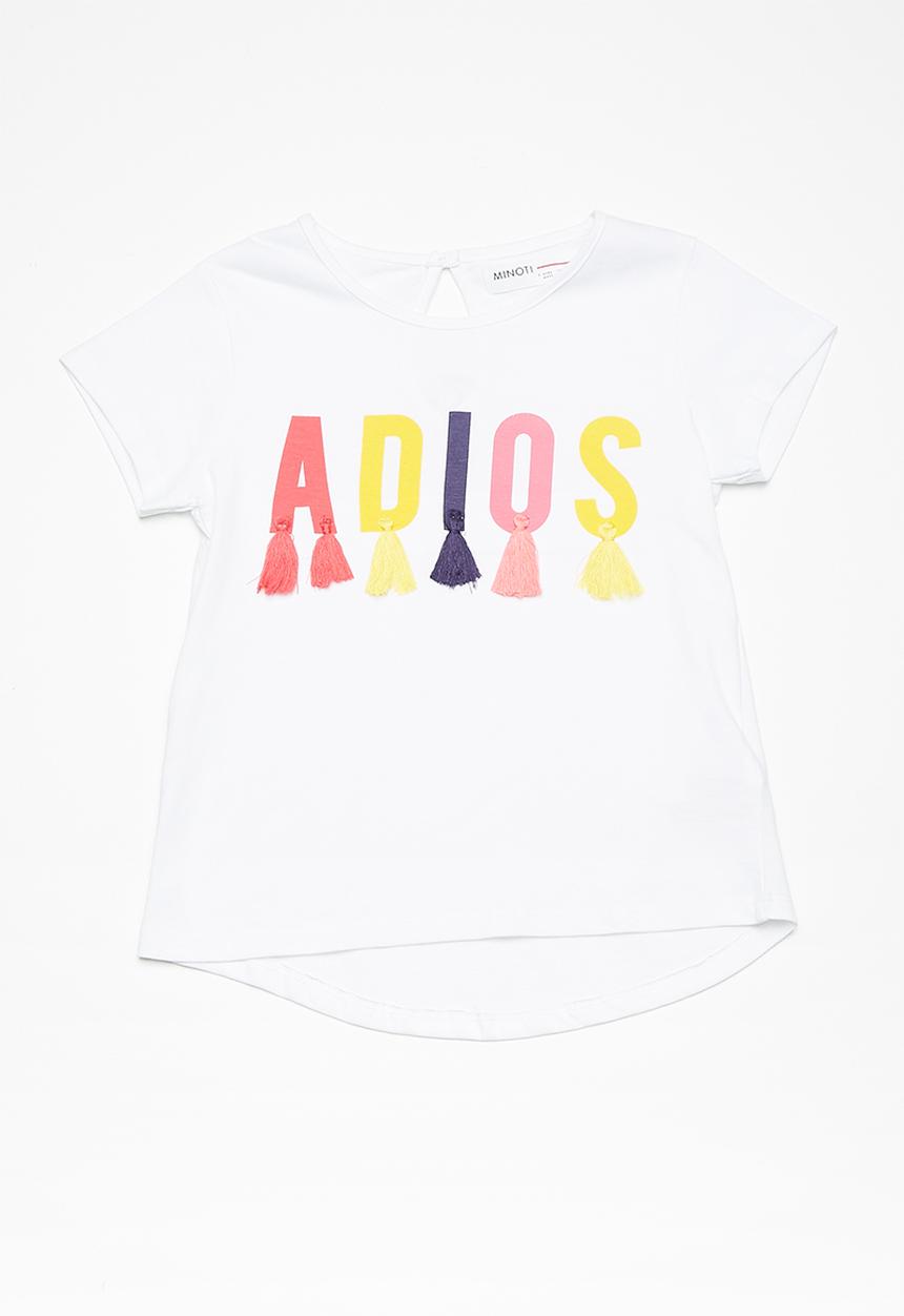MINOTI - Kids girls adios T-shirt - white 