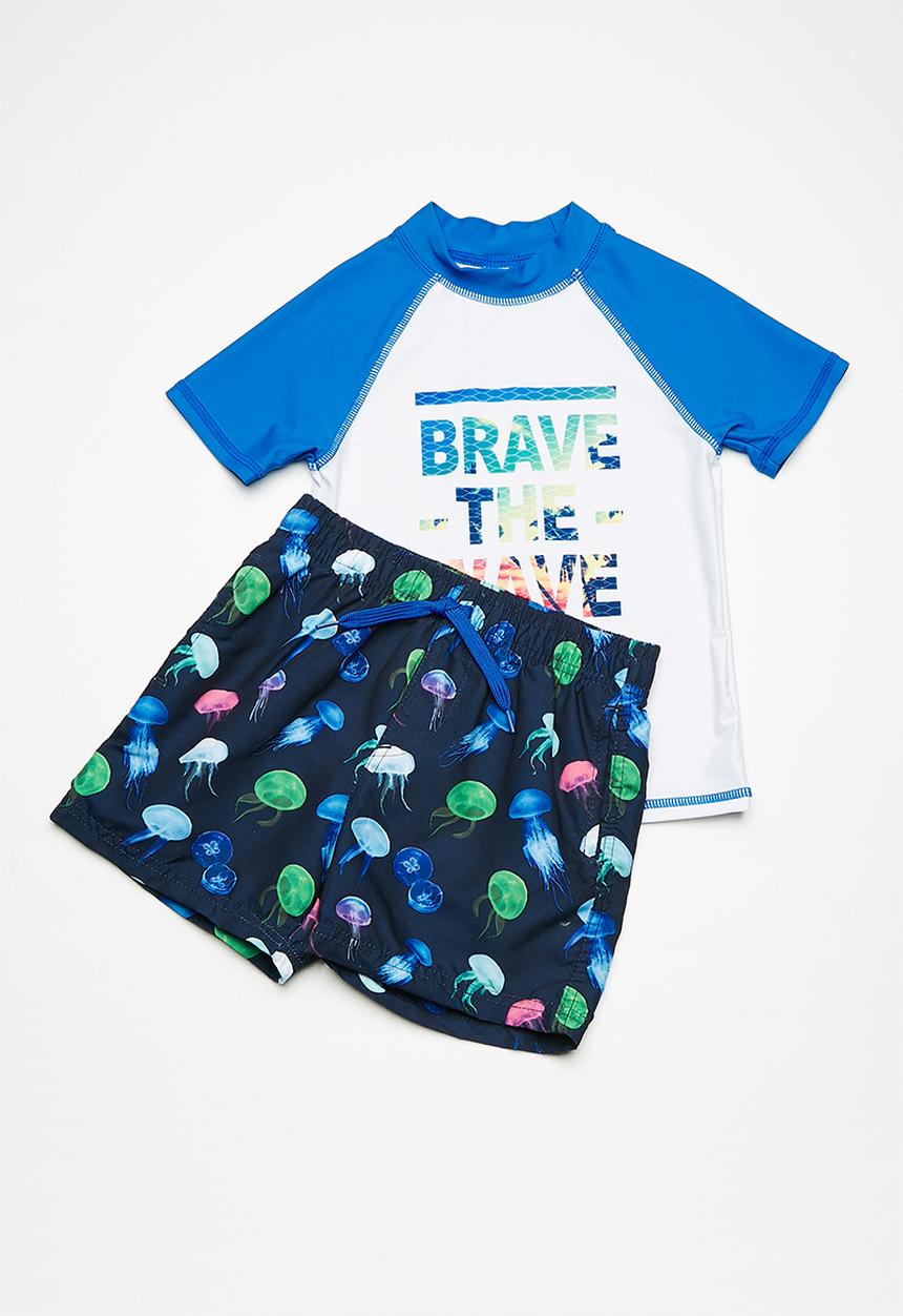 MINOTI - Kids boys AOP jelly fish swim shorts - multi 