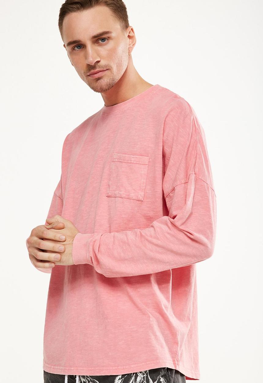 Cotton On - Drop shoulder long sleeve tee - pink 