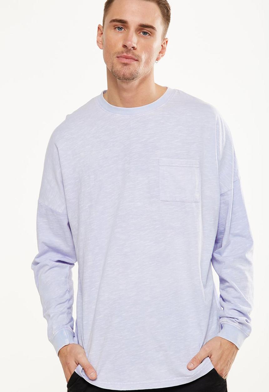 Cotton On - Drop shoulder long sleeve tee - purple 