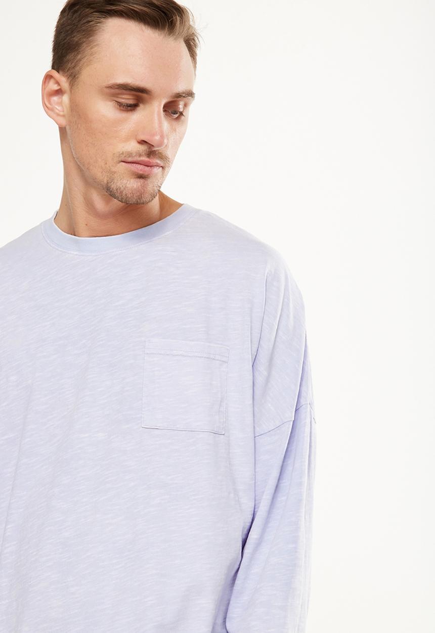 Cotton On - Drop shoulder long sleeve tee - purple 