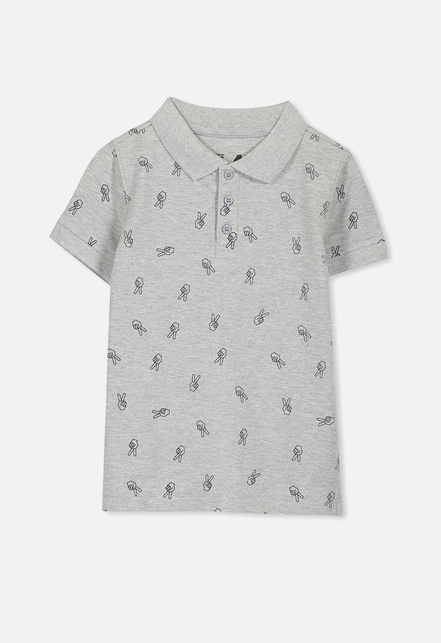 Cotton On - Kenny polo tee - grey 