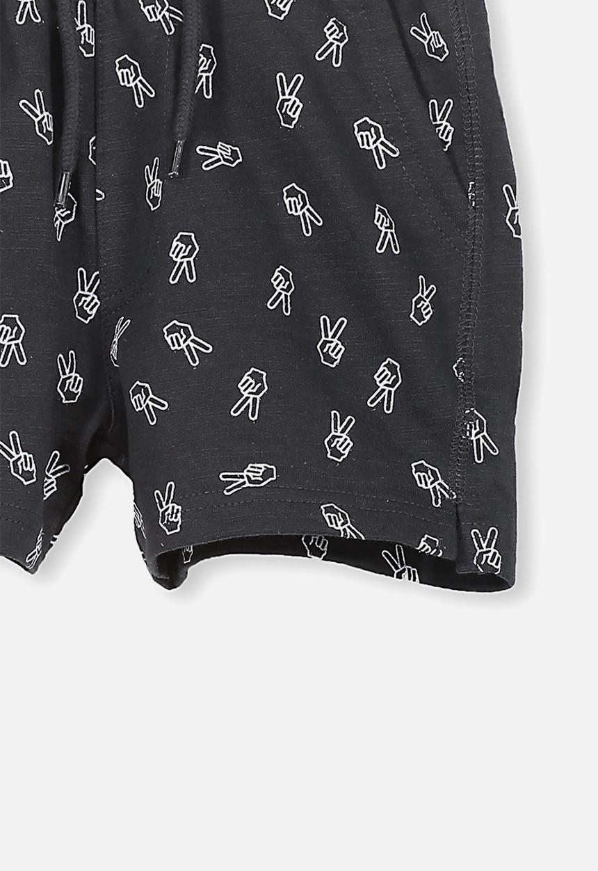 Cotton On - Henry slouch shorts - black 